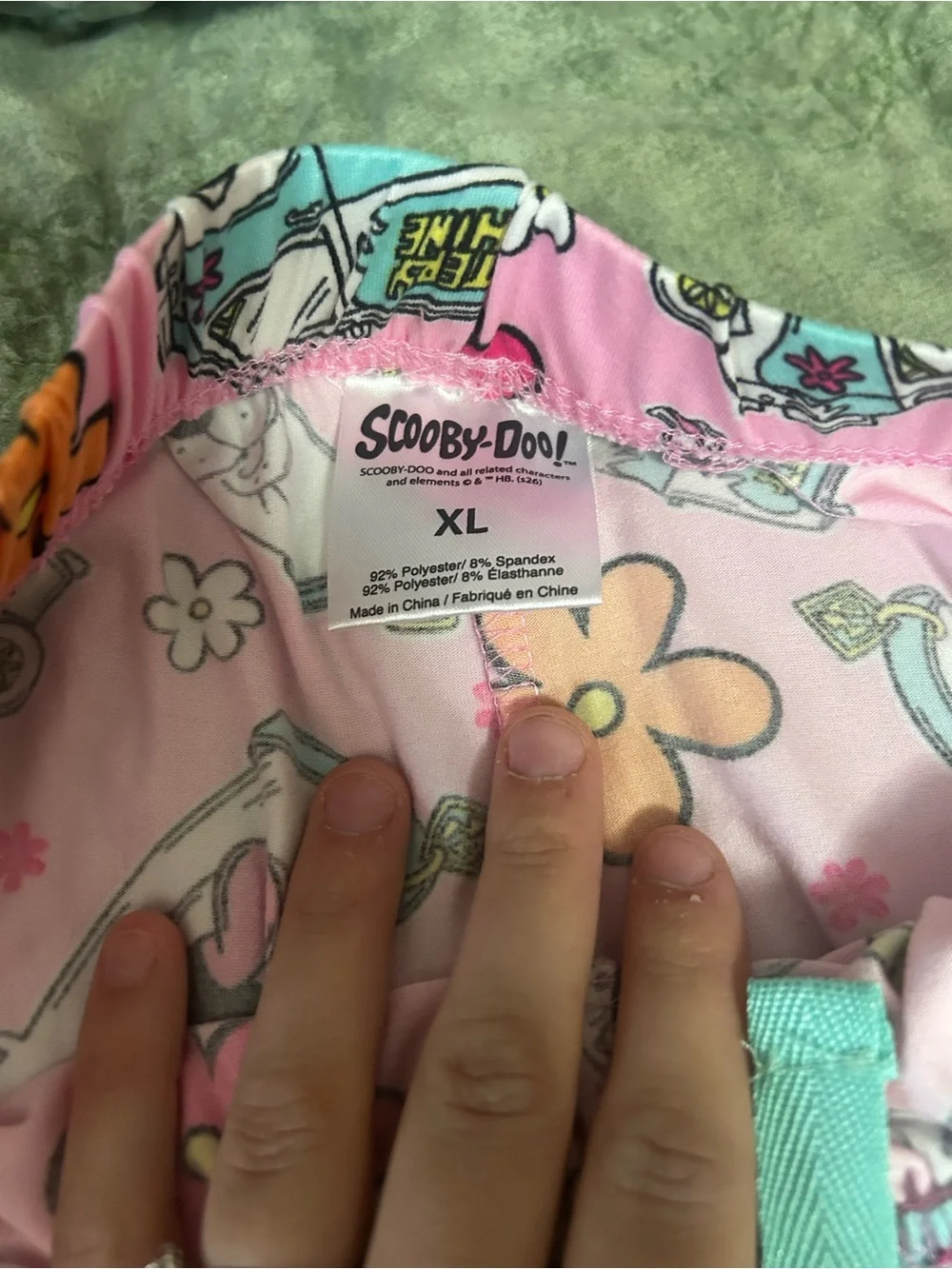 Pink Kids Pajama Pants with Playful Dog & Flower Print